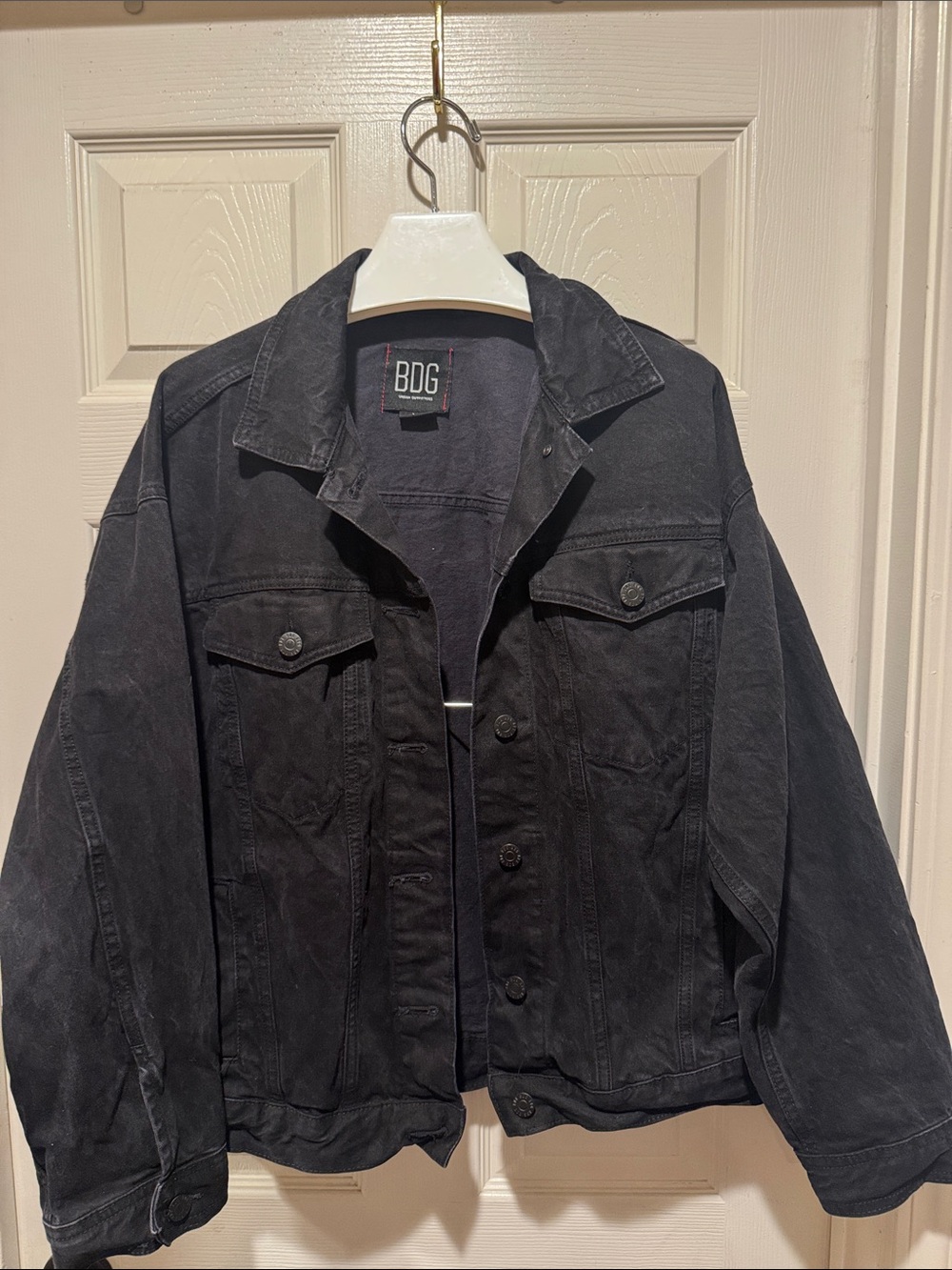 BDG women Washed Black Denim Jacket size L